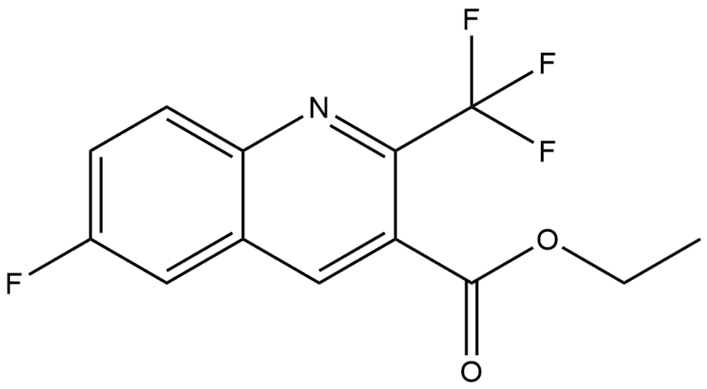 ethyl 6-fluoro-2-(trifluoromethyl)quinoline-3-carboxylate Struktur