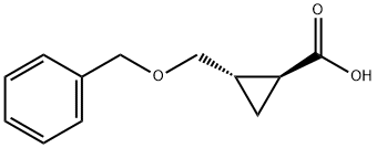 (1S,2S)-2-((Benzyloxy)methyl)cyclopropane-1-carboxylic acid Struktur