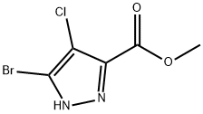 1H-Pyrazole-3-carboxylic acid, 5-bromo-4-chloro-, methyl ester Struktur