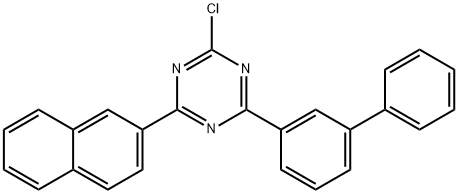 1,3,5-Triazine, 2-[1,1'-biphenyl]-3-yl-4-chloro-6-(2-naphthalenyl)- Struktur