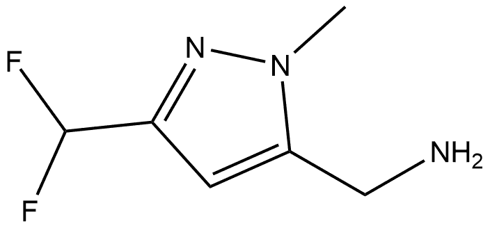 3-(Difluoromethyl)-1-methyl-1H-pyrazole-5-methanamine Struktur