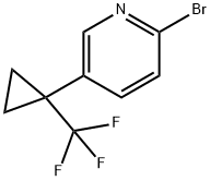 Pyridine, 2-bromo-5-[1-(trifluoromethyl)cyclopropyl]- Struktur