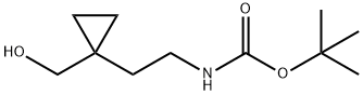 tert-butyl N-{2-[1-(hydroxymethyl)cyclopropyl]ethyl}carbamate Struktur