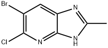 6-Bromo-5-chloro-2-methyl-3H-imidazo[4,5-b]pyridine Struktur