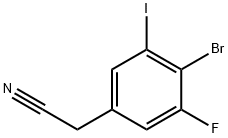 4-Bromo-3-fluoro-5-iodophenylacetonitrile Struktur