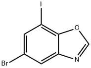 5-Bromo-7-iodo-1,3-benzoxazole Struktur