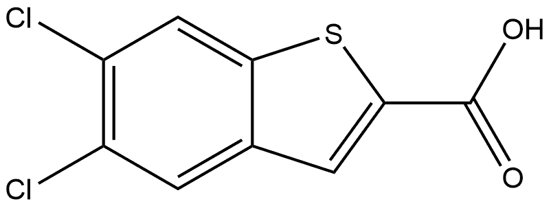 5,6-dichlorobenzo[b]thiophene-2-carboxylic acid Struktur