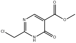 5-Pyrimidinecarboxylic acid, 2-(chloromethyl)-1,6-dihydro-6-oxo-, methyl ester Struktur