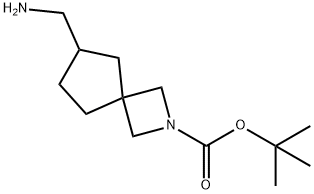 2-Azaspiro[3.4]octane-2-carboxylic acid, 6-(aminomethyl)-, 1,1-dimethylethyl ester Struktur