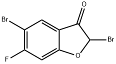 2,5-Dibromo-6-fluorobenzo[B]furan-3(2H)-one Struktur