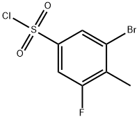 Benzenesulfonyl chloride, 3-bromo-5-fluoro-4-methyl- Struktur