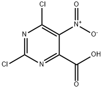 2,6-Dichloro-5-nitropyrimidine-4-carboxylic acid Struktur