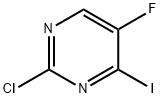 Pyrimidine, 2-chloro-5-fluoro-4-iodo- Struktur