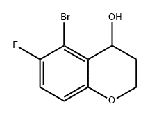 2H-1-Benzopyran-4-ol, 5-bromo-6-fluoro-3,4-dihydro- Struktur