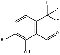 3-Bromo-2-hydroxy-6-(trifluoromethyl)benzaldehyde Struktur