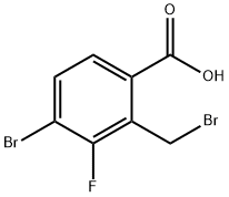 4-Bromo-2-(bromomethyl)-3-fluorobenzoic acid Struktur