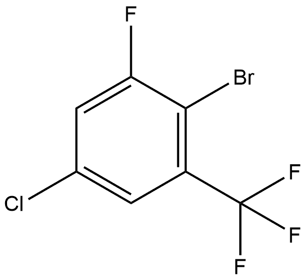 2-bromo-5-chloro-1-fluoro-3-(trifluoromethyl)benzene Struktur