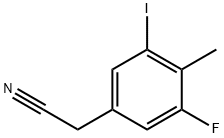 3-Fluoro-5-iodo-4-methylphenylacetonitrile Struktur