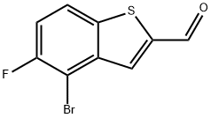 4-Bromo-5-fluorobenzo[b]thiophene-2-carboxaldehyde Struktur