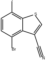 Benzo[b]thiophene-3-carbonitrile, 4-bromo-7-fluoro- Struktur