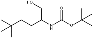 Carbamic acid, N-[1-(hydroxymethyl)-4,4-dimethylpentyl]-, 1,1-dimethylethyl ester Struktur