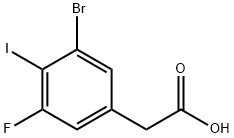 3-Bromo-5-fluoro-4-iodophenylacetic acid Struktur