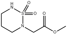 2H-1,2,6-Thiadiazine-2-acetic acid, tetrahydro-, methyl ester, 1,1-dioxide Structure