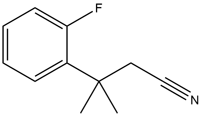 3-(2-Fluorophenyl)-3-methylbutanenitrile Struktur