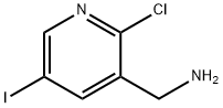 1-(2-chloro-5-iodopyridin-3-yl)methanamine Struktur