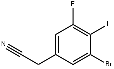 3-Bromo-5-fluoro-4-iodophenylacetonitrile Struktur