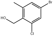 Benzenemethanol, 4-bromo-2-chloro-6-methyl- Struktur