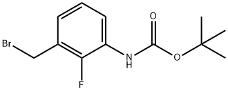 3-Amino-2-fluorobenzyl bromide, N-BOC protected Struktur