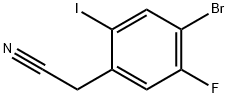 4-Bromo-5-fluoro-2-iodophenylacetonitrile Struktur