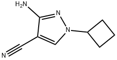 1H-Pyrazole-4-carbonitrile, 3-amino-1-cyclobutyl- Struktur