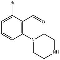 2-bromo-6-(piperazin-1-yl)benzaldehyde Struktur