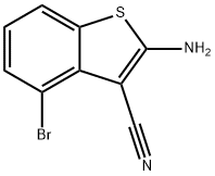 Benzo[b]thiophene-3-carbonitrile, 2-amino-4-bromo- Struktur