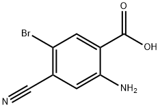 2-Amino-5-bromo-4-cyanobenzoic acid Struktur