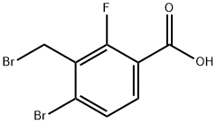 4-Bromo-3-(bromomethyl)-2-fluorobenzoic acid Structure