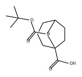 8-Azabicyclo[3.2.1]octane-1,8-dicarboxylic acid, 8-(1,1-dimethylethyl) ester Struktur