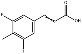 3-Fluoro-5-iodo-4-methylcinnamic acid Struktur