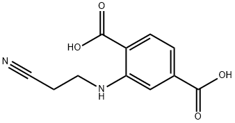 1,4-Benzenedicarboxylic acid, 2-[(2-cyanoethyl)amino]- Struktur