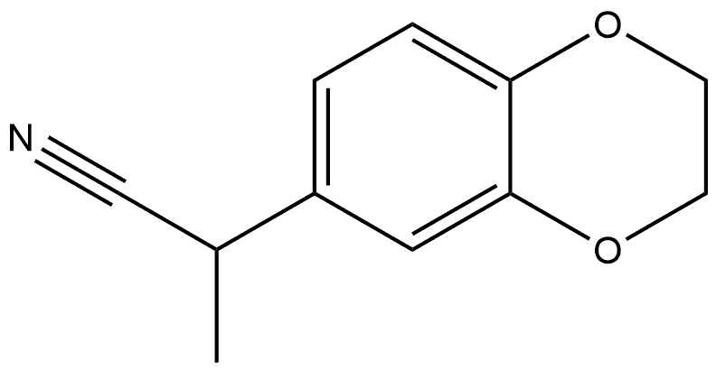 2-(2,3-Dihydro-1,4-benzodioxin-6-yl)propanenitrile Struktur