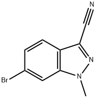 1H-Indazole-3-carbonitrile, 6-bromo-1-methyl- Struktur