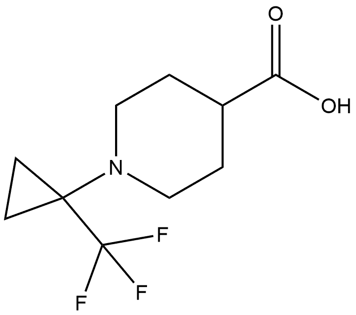 4-Piperidinecarboxylic acid, 1-[1-(trifluoromethyl)cyclopropyl]- Struktur