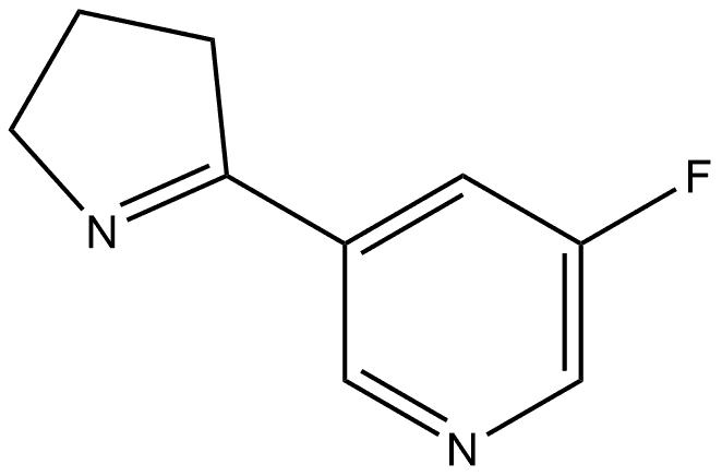 Pyridine, 3-(3,4-dihydro-2H-pyrrol-5-yl)-5-fluoro- Struktur