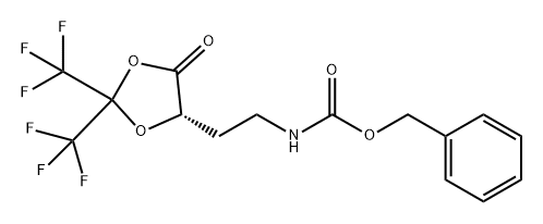 Carbamic acid, [2-[(4S)-5-oxo-2,2-bis(trifluoromethyl)-1,3-dioxolan-4-yl]ethyl]-, phenylmethyl ester (9CI)