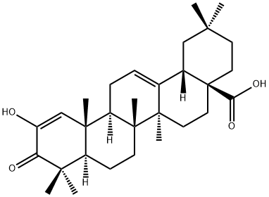 Oleana-1,12-dien-28-oic acid, 2-hydroxy-3-oxo- Struktur