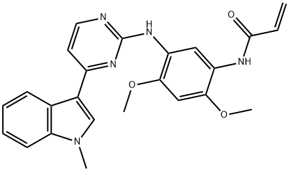 2-Propenamide, N-[2,4-dimethoxy-5-[[4-(1-methyl-1H-indol-3-yl)-2-pyrimidinyl]amino]phenyl]- Struktur