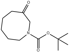 1(2H)-Azocinecarboxylic acid, hexahydro-3-oxo-, 1,1-dimethylethyl ester Struktur