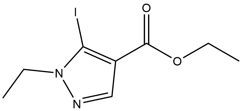 ethyl 1-ethyl-5-iodo-1H-pyrazole-4-carboxylate Struktur